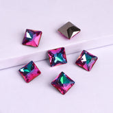 Heliotrope Princess Square Shape High Quality Glass Pointed Back Fancy Rhinestones WholesaleRhinestone
