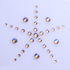 Mixed Sizes Light Colorado Topaz AB FlatBack Rhinestones For Nail Art Silver Back WholesaleRhinestone