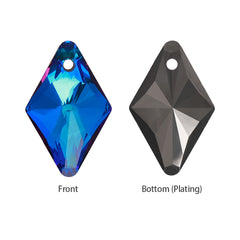 Bermuda Blue Rhombus High Quality Glass Rhinestone Pendant WholesaleRhinestone
