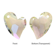 Luminous Green Devoted 2 U Heart High Quality Glass Rhinestone Pendant WholesaleRhinestone