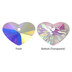 Crystal AB Truly In Love Heart High Quality Glass Rhinestone Pendant WholesaleRhinestone