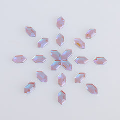 Elongated Hexagon Shape Charm Purple Flat Back Fancy Rhinestones WholesaleRhinestone