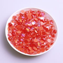 Mocha Orange Mermaid Tears Glass Half Pearls Rhinestones For Nail Art WholesaleRhinestone