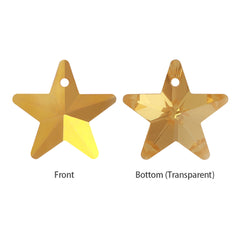Metallic Sunshine Star Shape High Quality Glass Rhinestone Pendant WholesaleRhinestone