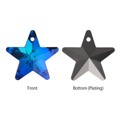 Bermuda Blue Star Shape High Quality Glass Rhinestone Pendant WholesaleRhinestone