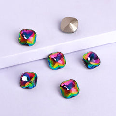 Volcano Dome Cushion Square Shape High Quality Glass Pointed Back Fancy Rhinestones WholesaleRhinestone