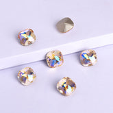 Paradise Shine Dome Cushion Square Shape High Quality Glass Pointed Back Fancy Rhinestones WholesaleRhinestone