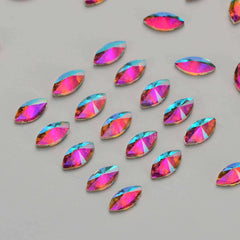 Navette Shape Crystal AB Flat Back Fancy Rhinestones WholesaleRhinestone