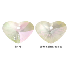 Luminous Green Truly In Love Heart High Quality Glass Rhinestone Pendant WholesaleRhinestone