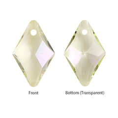 Luminous Green Rhombus High Quality Glass Rhinestone Pendant WholesaleRhinestone
