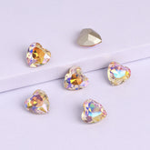 Paradise Shine Heart Shape High Quality Glass Pointed Back Fancy Rhinestones WholesaleRhinestone