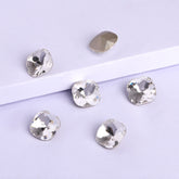 Crystal Dome Cushion Square Shape High Quality Glass Pointed Back Fancy Rhinestones WholesaleRhinestone