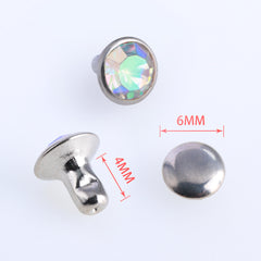 100 Sets Mixed Colors Glass Rhinestone Rivets For Leather Craft DIY Making WholesaleRhinestone