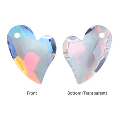 Light Crystal AB Devoted 2 U Heart High Quality Glass Rhinestone Pendant WholesaleRhinestone