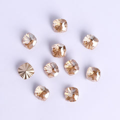 Millennium Series Round Square Shape Golden Shadow Glass Pointed Back Fancy Rhinestones WholesaleRhinestone