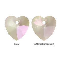 Luminous Green XILION Heart High Quality Glass Rhinestone Pendant WholesaleRhinestone