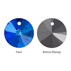 Bermuda Blue Rivoli High Quality Glass Rhinestone Pendant WholesaleRhinestone