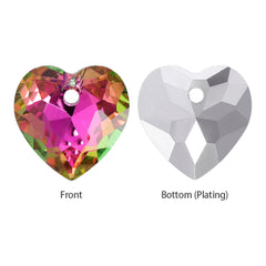 Vitrail Rose Heart Cut High Quality Glass Rhinestone Pendant WholesaleRhinestone