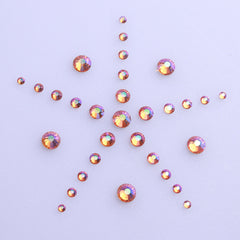 Mixed Sizes Topaz AB FlatBack Rhinestones For Nail Art Silver Back WholesaleRhinestone