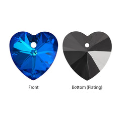 Bermuda Blue XILION Heart High Quality Glass Rhinestone Pendant WholesaleRhinestone