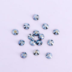 Metallic Light Blue Glass FlatBack Rhinestones In Bulk WholesaleRhinestone
