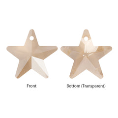 Golden Shadow Star Shape High Quality Glass Rhinestone Pendant WholesaleRhinestone