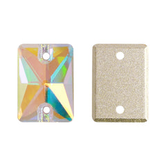 Crystal AB Rectangle Shape High Quality Glass Sew-on Rhinestones WholesaleRhinestone