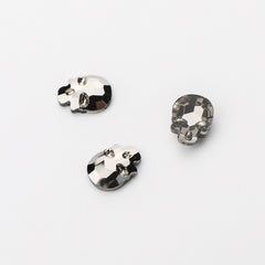 Skull Shape Hematite Flat Back Fancy Rhinestones WholesaleRhinestone