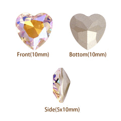 Paradise Shine Heart Shape High Quality Glass Pointed Back Fancy Rhinestones WholesaleRhinestone