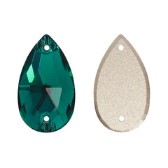 Emerald Drop Shape High Quality Glass Sew-on Rhinestones WholesaleRhinestone