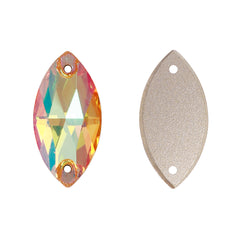 Crystal Sun Navette Shape High Quality Glass Sew-on Rhinestones WholesaleRhinestone