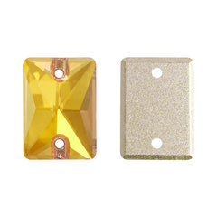 Metallic Sunshine Rectangle Shape High Quality Glass Sew-on Rhinestones WholesaleRhinestone