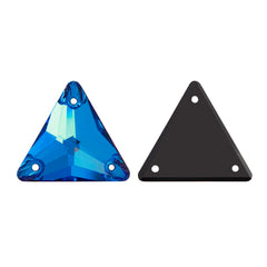 Bermuda Blue Triangle Shape High Quality Glass Sew-on Rhinestones WholesaleRhinestone
