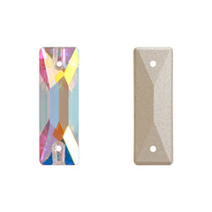 Crystal AB Cosmic Baguette Shape High Quality Glass Sew-on Rhinestones WholesaleRhinestone