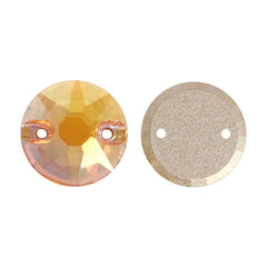 Metallic Sunshine XIRIUS Round Shape High Quality Glass Sew-on Rhinestones WholesaleRhinestone