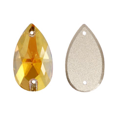 Metallic Sunshine Drop Shape High Quality Glass Sew-on Rhinestones WholesaleRhinestone