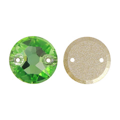 Peridot XIRIUS Round Shape High Quality Glass Sew-on Rhinestones WholesaleRhinestone