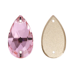 Light Rose Drop Shape High Quality Glass Sew-on Rhinestones WholesaleRhinestone