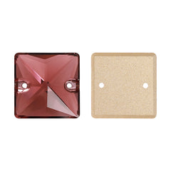Burgundy Square Shape High Quality Glass Sew-on Rhinestones WholesaleRhinestone