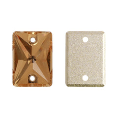 Light Smoked Topaz Rectangle Shape High Quality Glass Sew-on Rhinestones WholesaleRhinestone