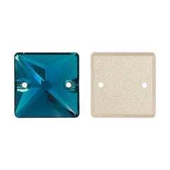 Indicolite Square Shape High Quality Glass Sew-on Rhinestones WholesaleRhinestone