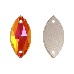 Astral Pink Navette Shape High Quality Glass Sew-on Rhinestones WholesaleRhinestone