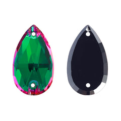 Heliotrope Drop Shape High Quality Glass Sew-on Rhinestones WholesaleRhinestone
