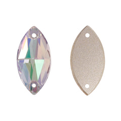 Luminous Green Navette Shape High Quality Glass Sew-on Rhinestones WholesaleRhinestone
