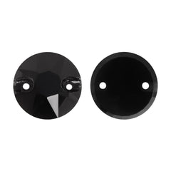 Jet XIRIUS Round Shape High Quality Glass Sew-on Rhinestones WholesaleRhinestone