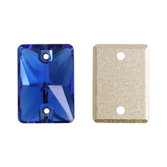 Sapphire Rectangle Shape High Quality Glass Sew-on Rhinestones WholesaleRhinestone