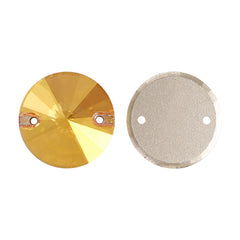 Metallic Sunshine Rivoli Shape High Quality Glass Sew-on Rhinestones WholesaleRhinestone