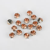 Champagne Sewing 3D Claw Rhinestones Silver Base WholesaleRhinestone