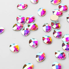 Pure Leaf Shape Crystal AB Flat Back Fancy Rhinestones WholesaleRhinestone