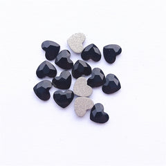 Heart Shape Black Flat Back Fancy Rhinestones WholesaleRhinestone